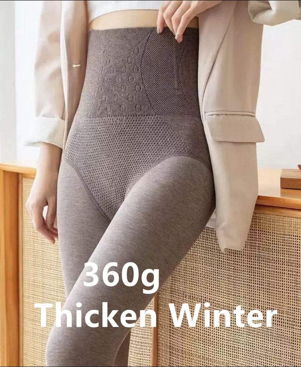 High-waisted cashmere leggings for women by Corporación Turística, soft, warm, and stretchy for comfortable everyday wear.