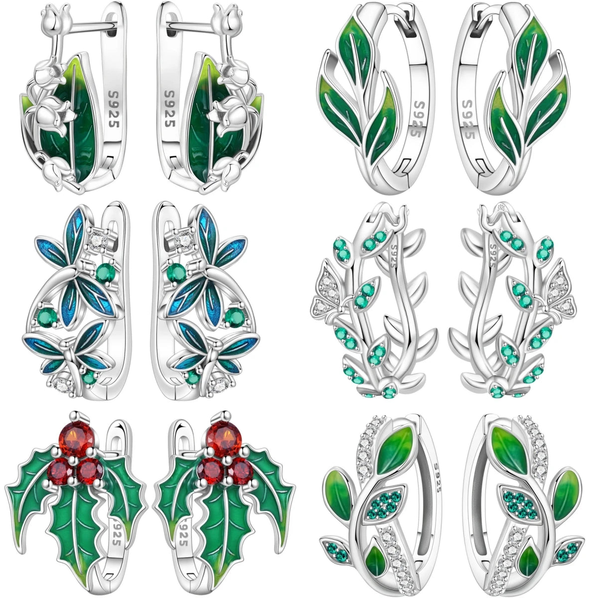 Orstarry Original Plata de Ley 925 pendientes de orquídea...