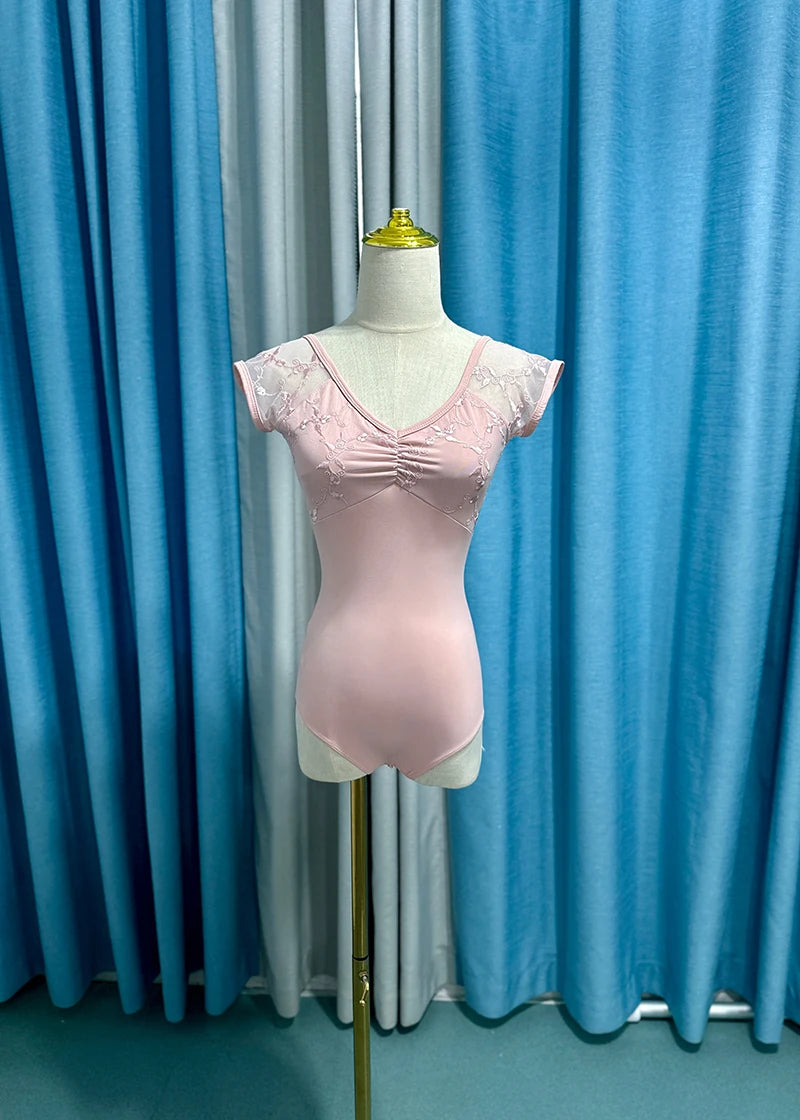 Black women's ballet dance leotard by Corporación Turística, featuring a sleek new design and comfortable fit for dancers.