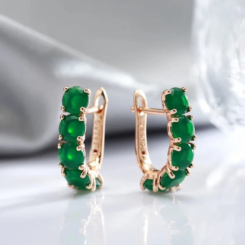 Anillo De oro múltiple De 14K para Mujer Esmeralda Natura...