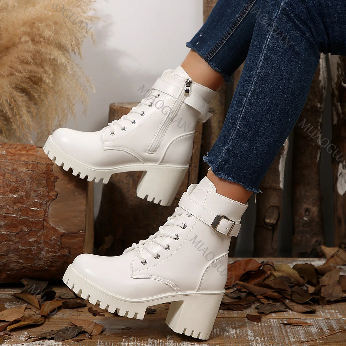 Botas de Mujer para Otoño e Invierno, Nuevas con Hebilla ...