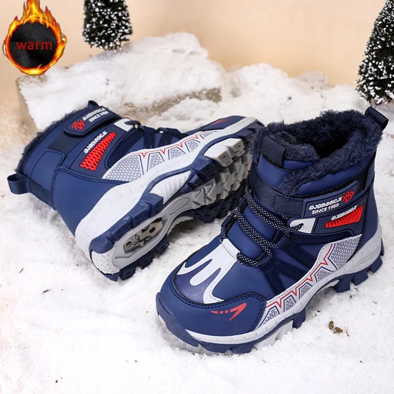Botas de nieve al aire libre para niños, moda de invierno...