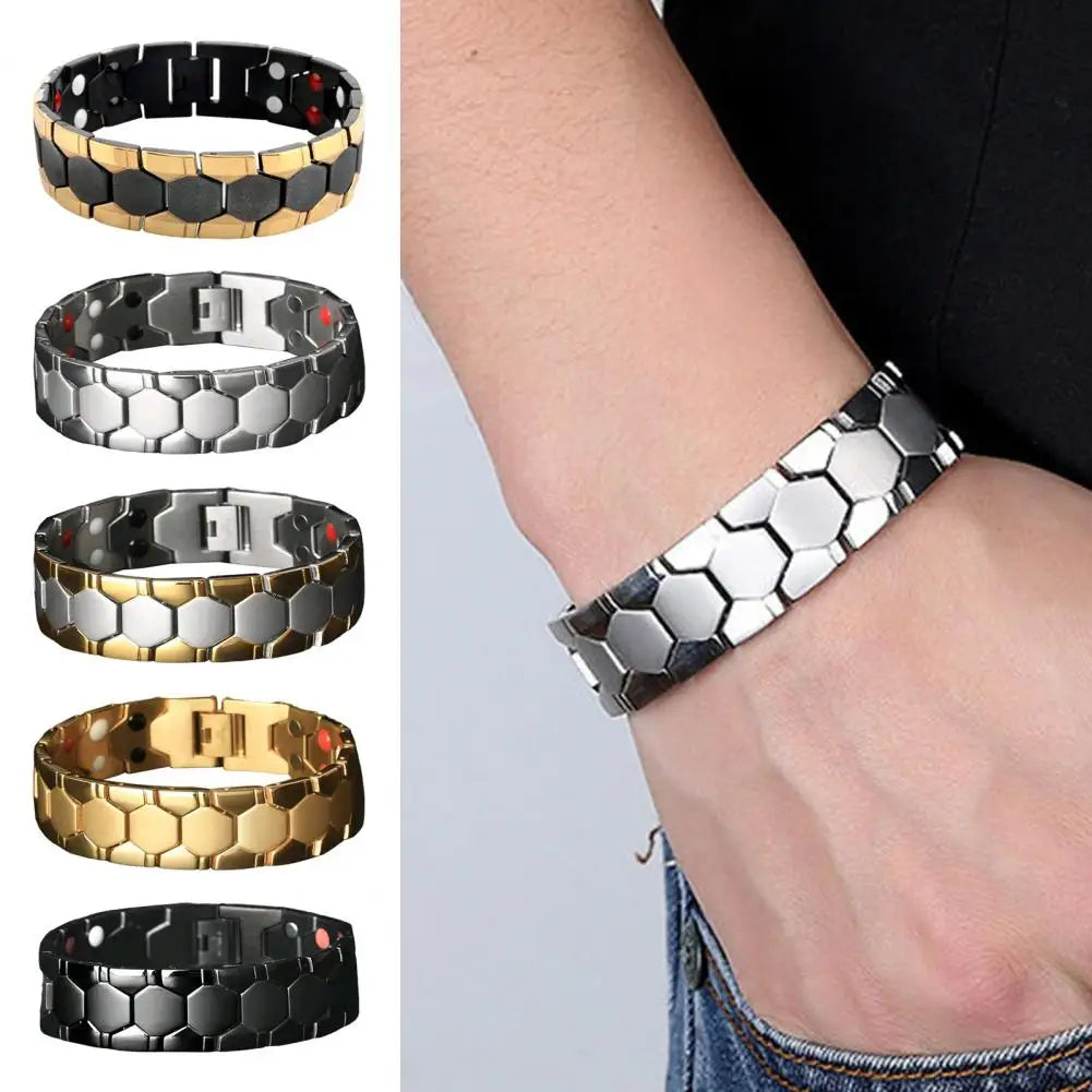 Pulsera de terapia de aleación magnética para hombres, br...
