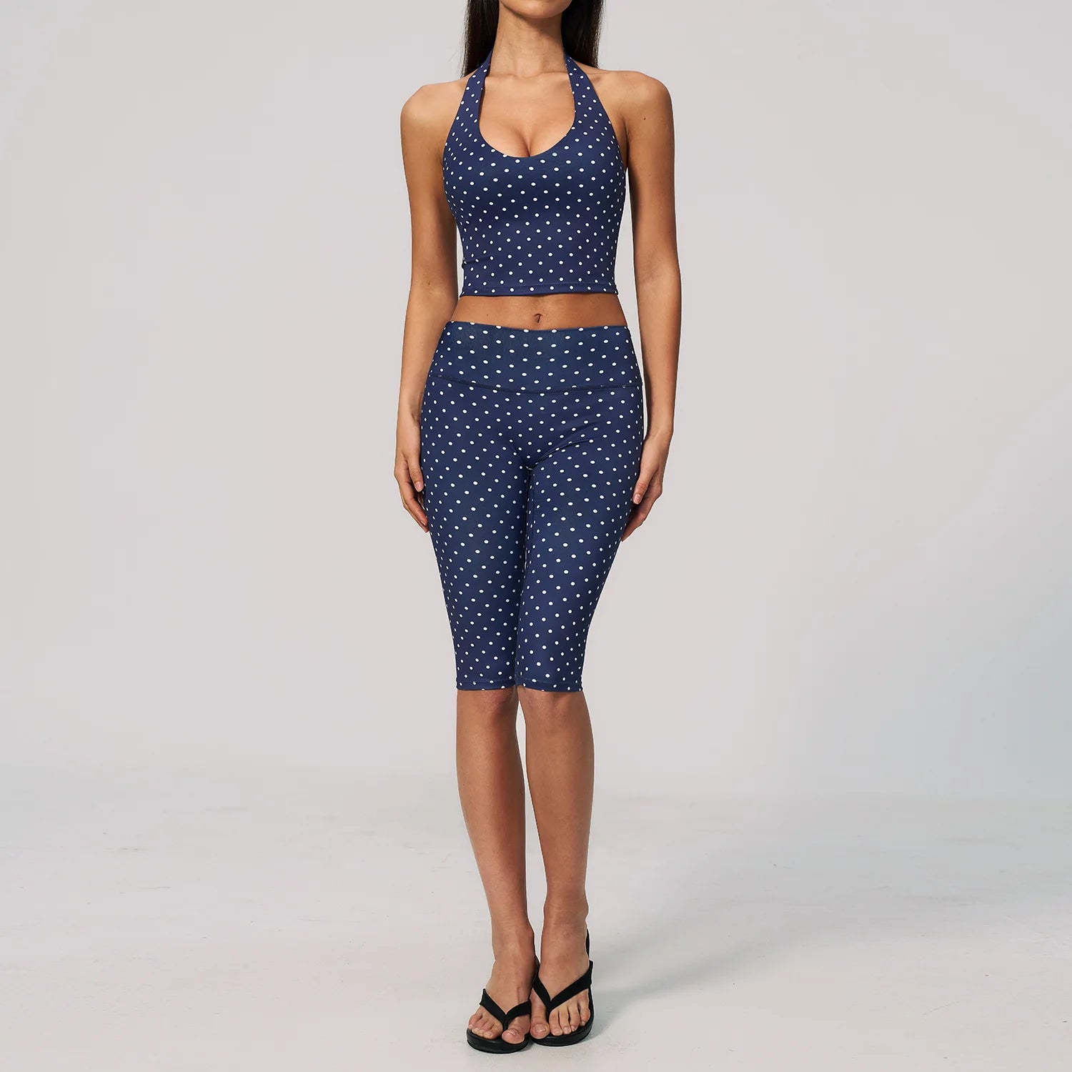 Conjunto de 2 piezas de pantalones capri de yoga para muj...