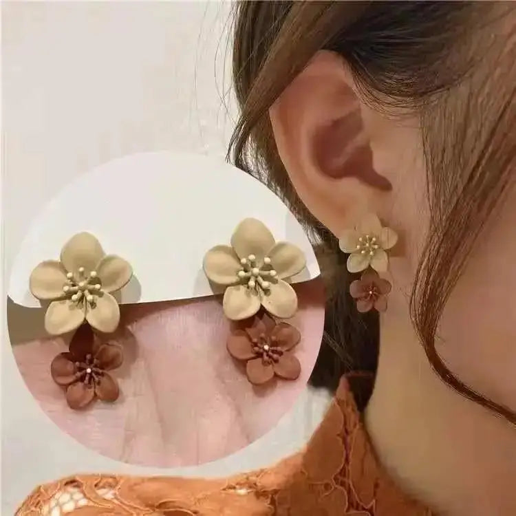 Pendientes de gota de corazón de cristal púrpura para muj...