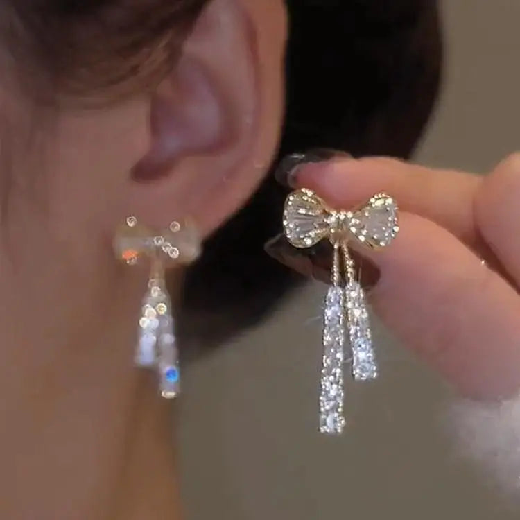 Pendientes de gota de corazón de cristal púrpura para muj...