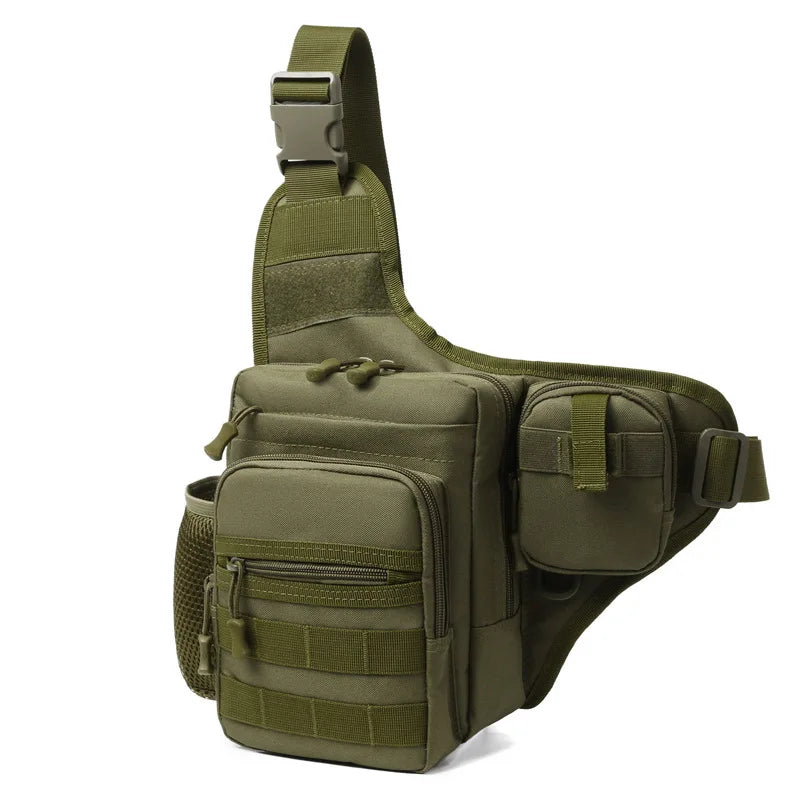 Riñonera táctica Molle para hombre, bolsa de pecho para a...