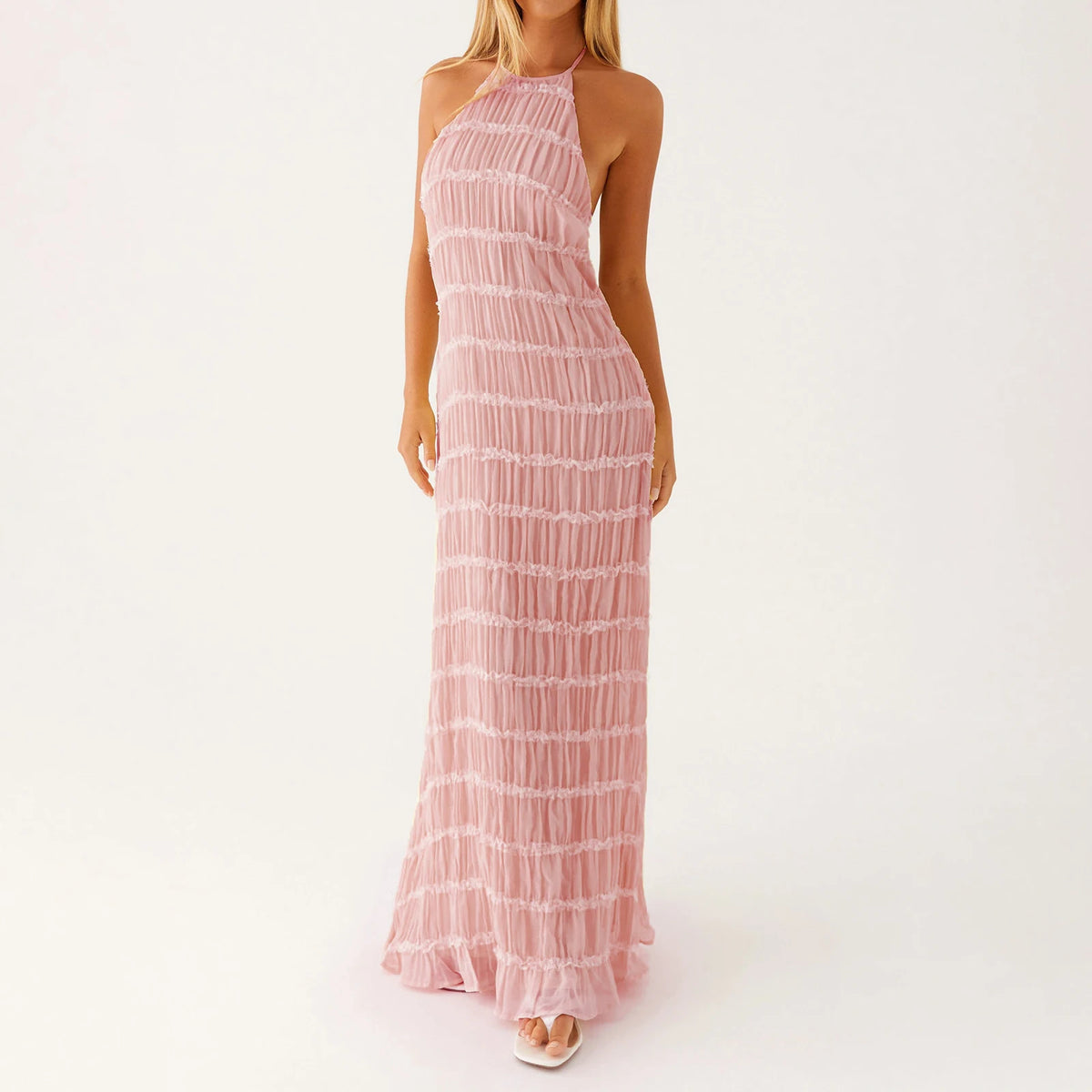 Vestido de cóctel fruncido elegante para mujer, vestido l...