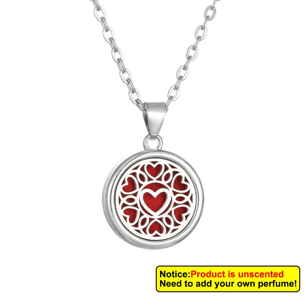 Nueva flor árbol de la vida aromaterapia difusor collar A...