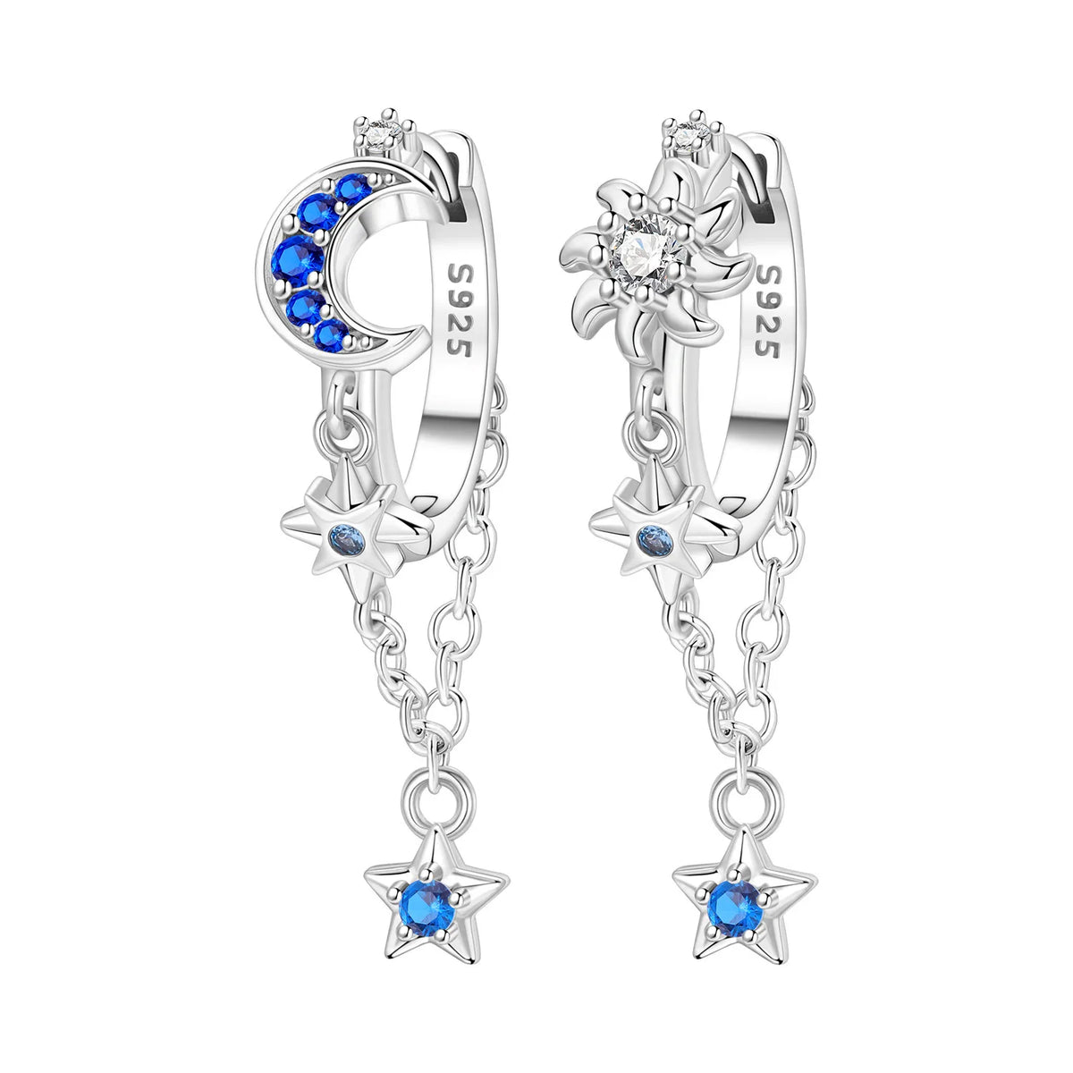 Pendientes Orstarry de Plata de Ley 925 con estrellas bri...