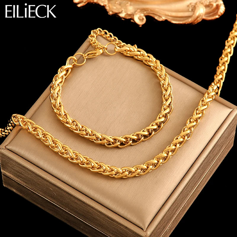 EILIECK 316L cadenas de acero inoxidable collares pulsera...