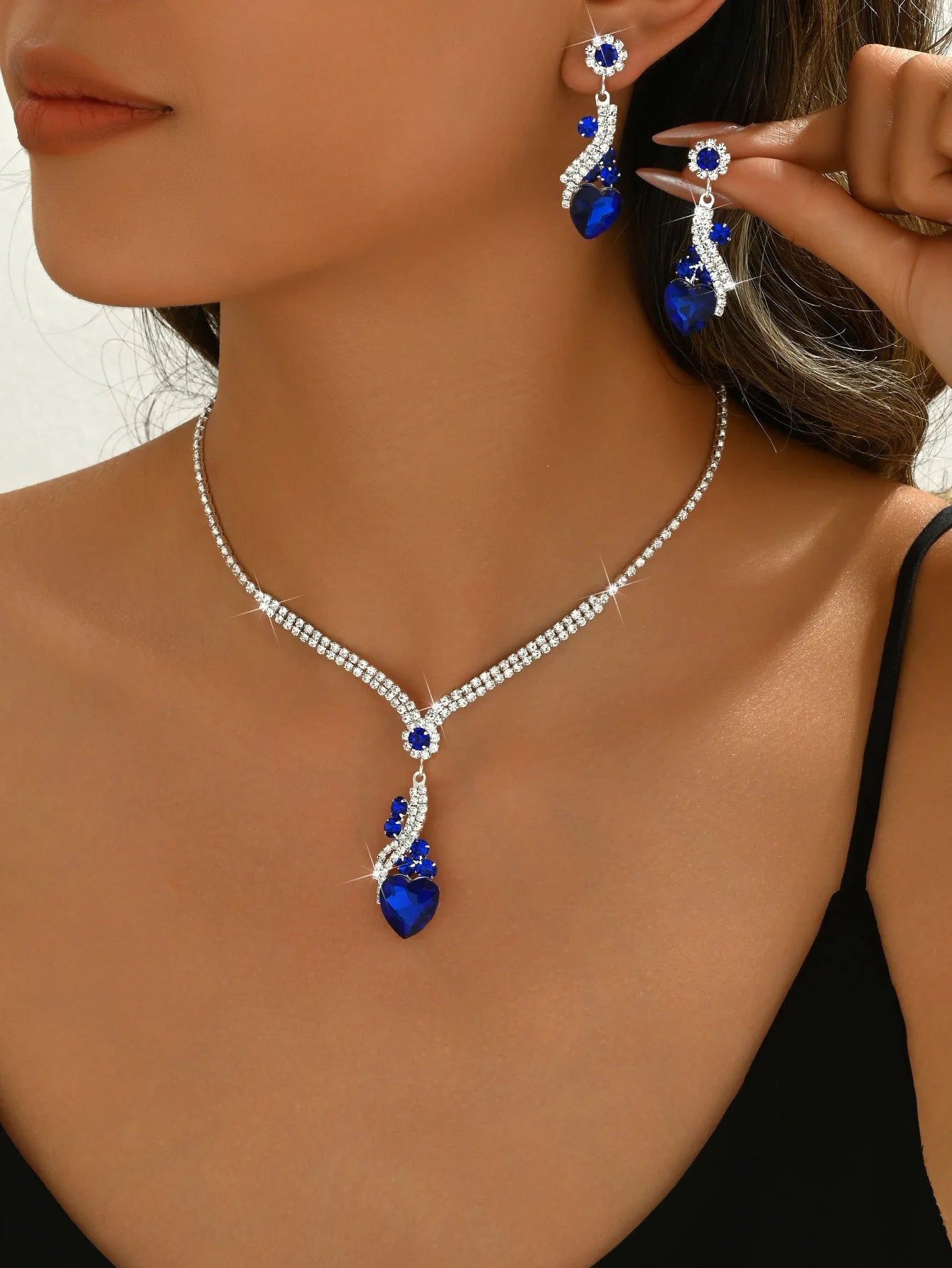 Conjunto de joyería Vintage elegante para mujer, collar c...