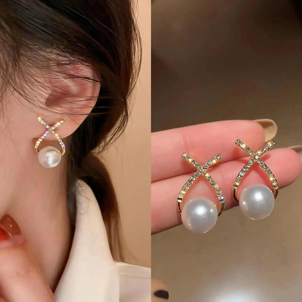Pendientes colgantes de circonio de moda coreana para muj...