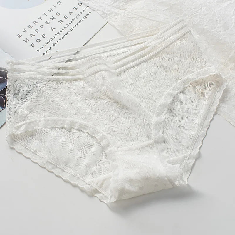 Delicate summer lace women's underwear, seamless bikini style, featuring intricate floral lace design, from Corporación Turística.