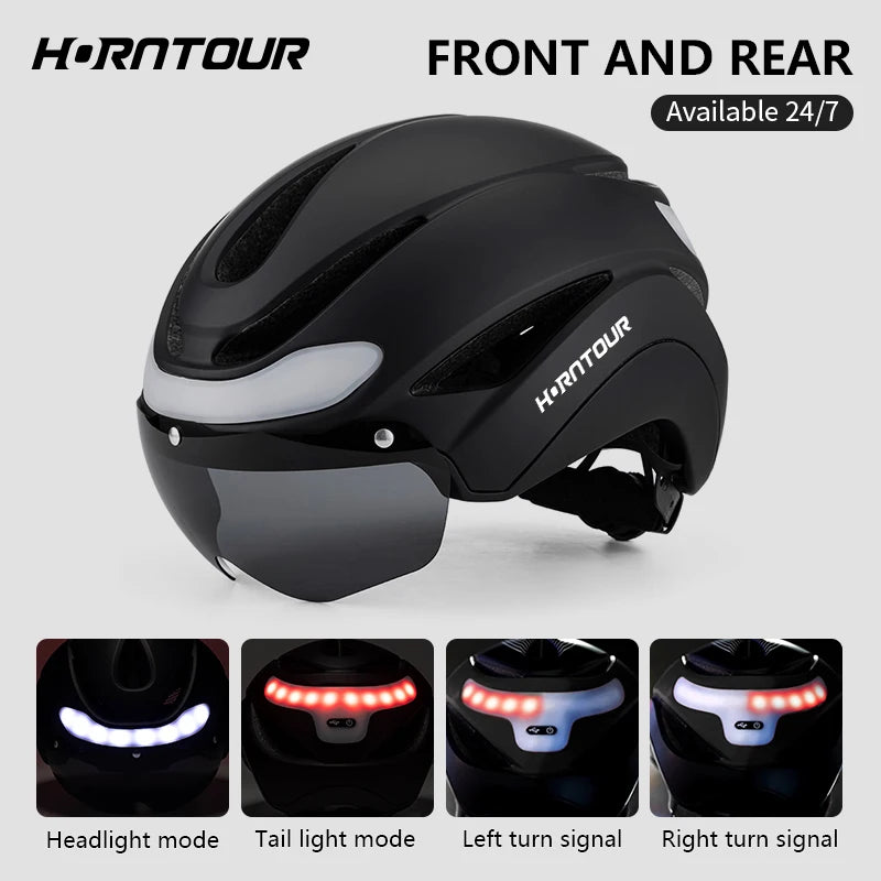 Casco Horntour LED Ciclismo: Seguridad Profesional con Señaleros - Corporación Turística