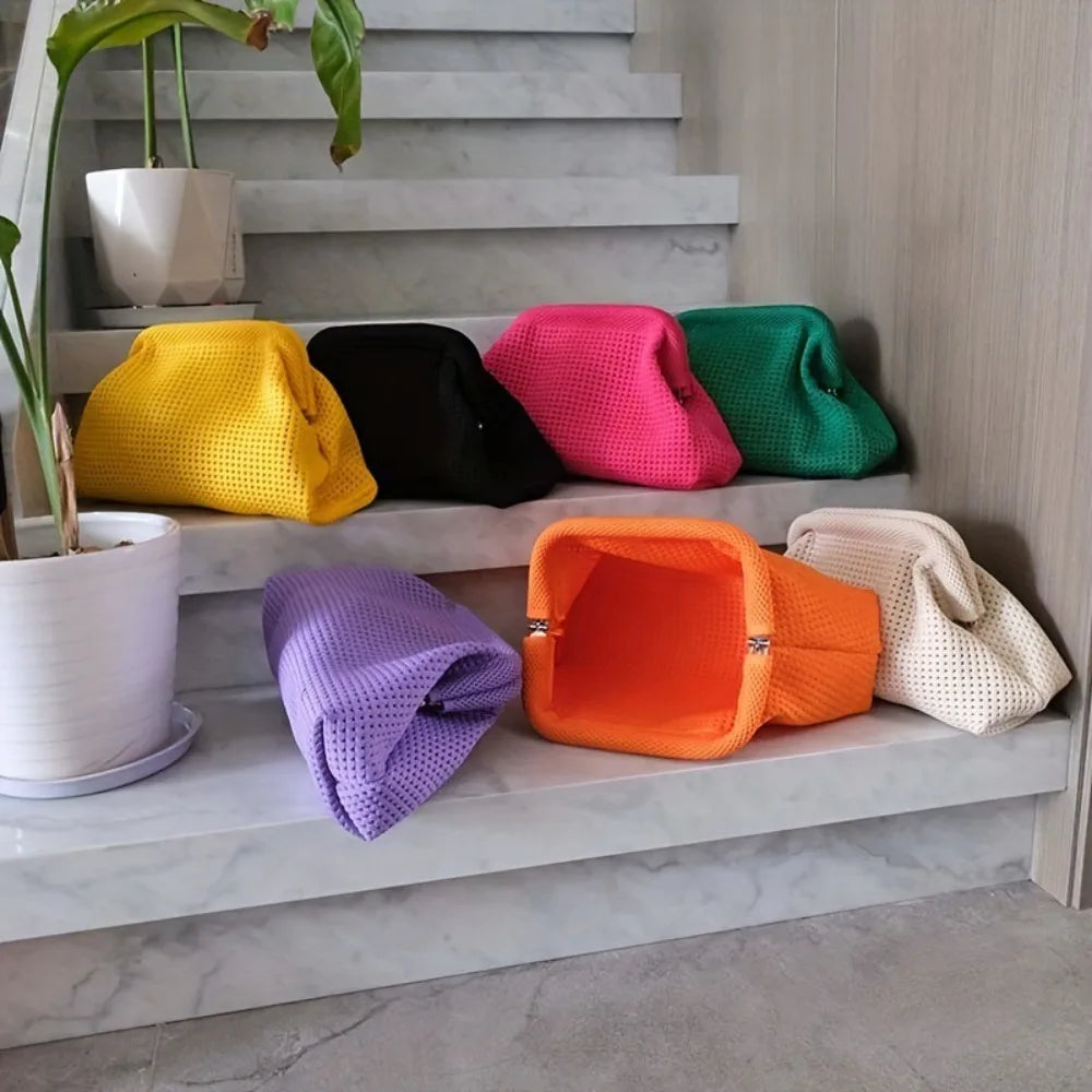 Bolso de mano de playa de Color liso para mujer, bolso de...