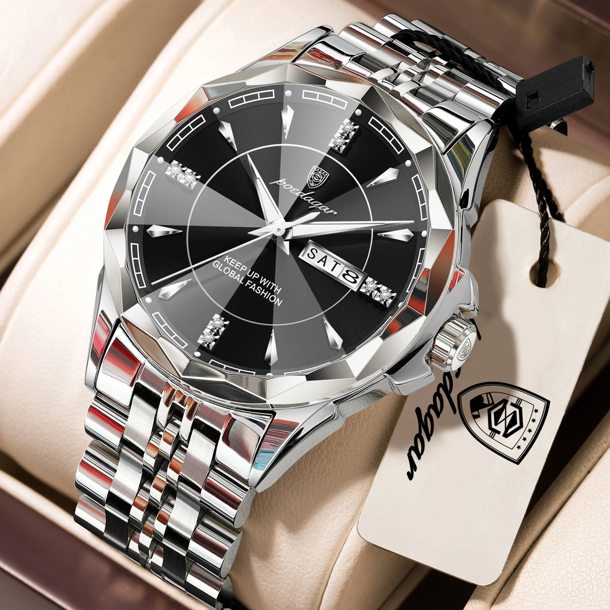 Reloj de Pulsera POEDAGAR para Hombre de Negocios, Resist...
