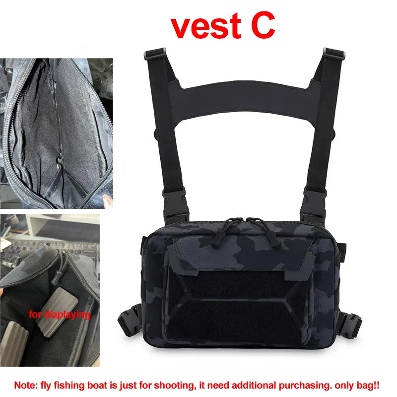 Bolsa táctica para chaleco en el pecho, mochila con apare...