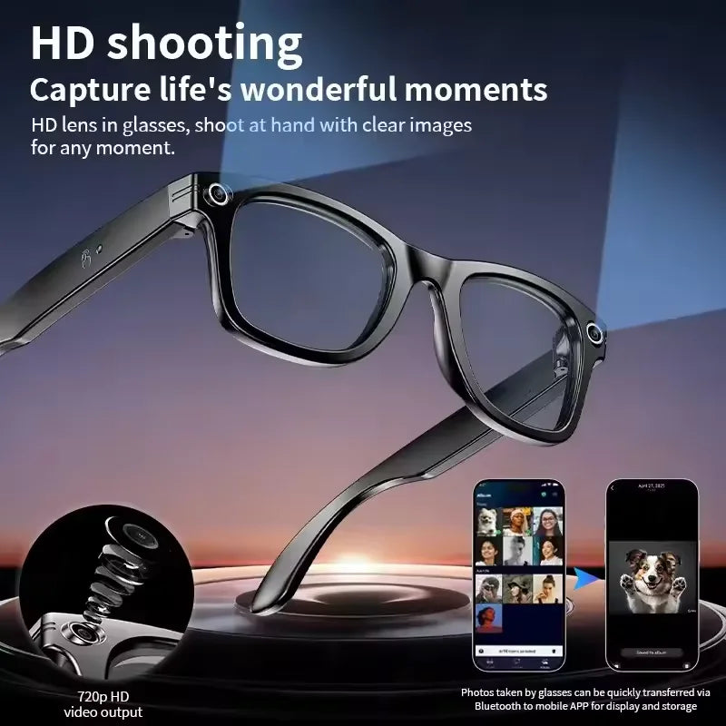 Gafas inteligentes AI 800W, cámara HD antivibración, grab...