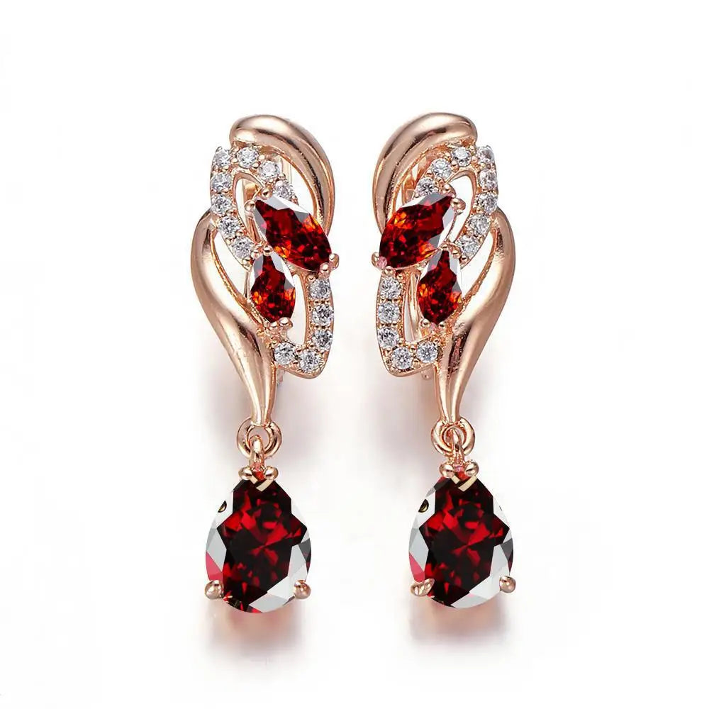Hanreshe-pendientes de gota de circonita cúbica para muje...