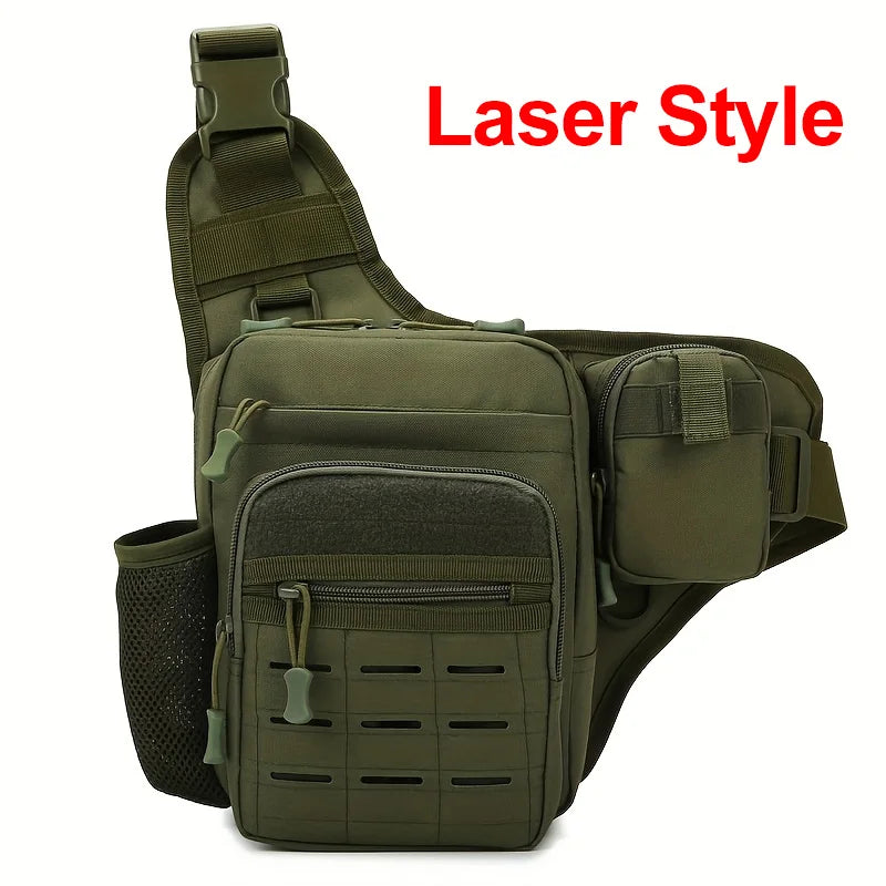Riñonera táctica Molle para hombre, bolsa de pecho para a...