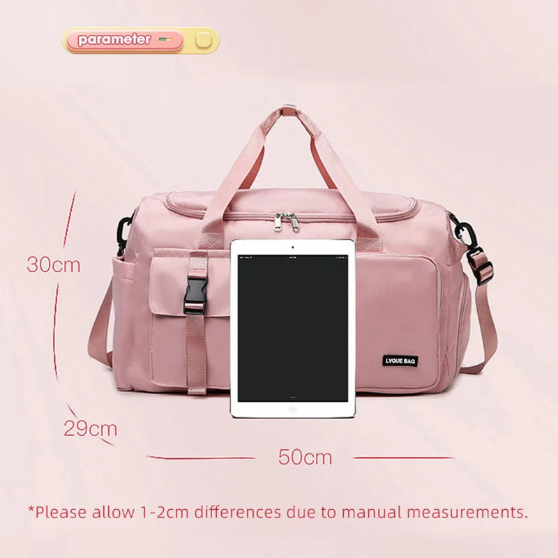 Bolsa de gimnasio deportiva, bolsos húmedos y secos de vi...