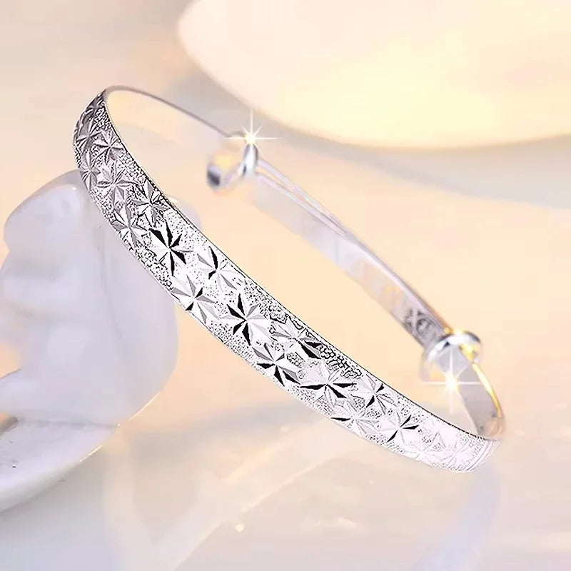 Pulseras románticas originales de plata de ley 925 con fo...
