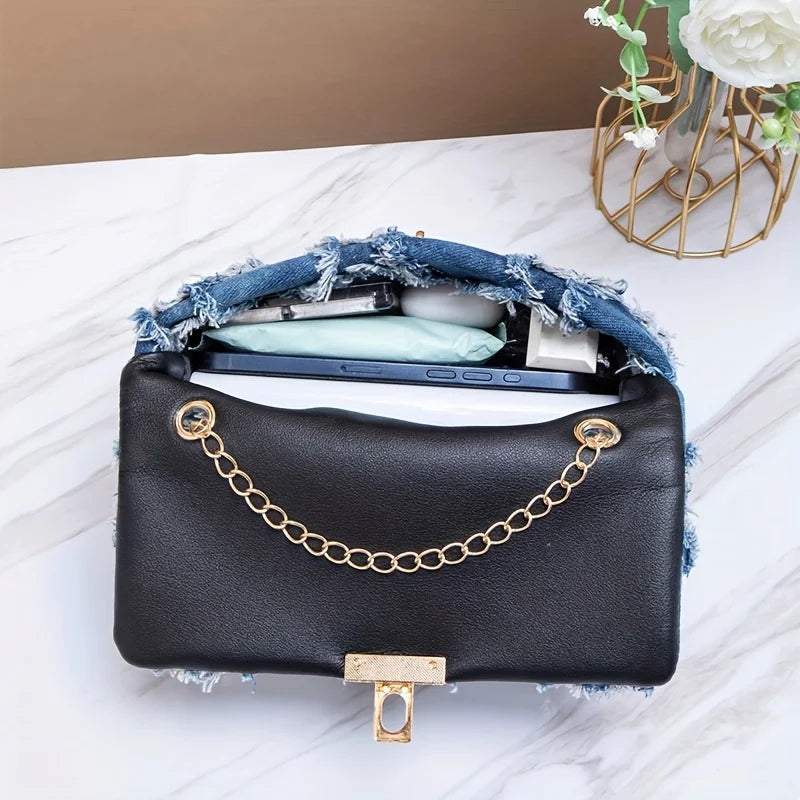 Bolsos cruzados con estilo para vaqueros, bolso de mano c...