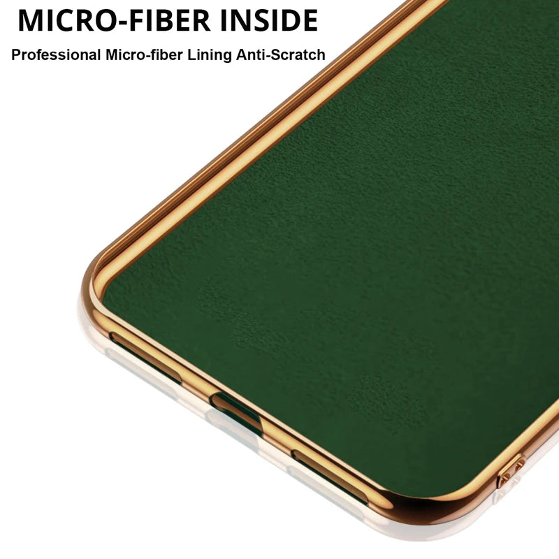 Metal ring phone case for smartphones with built-in support, featuring a shiny metallic finish, designed for secure grip and versatile stand.