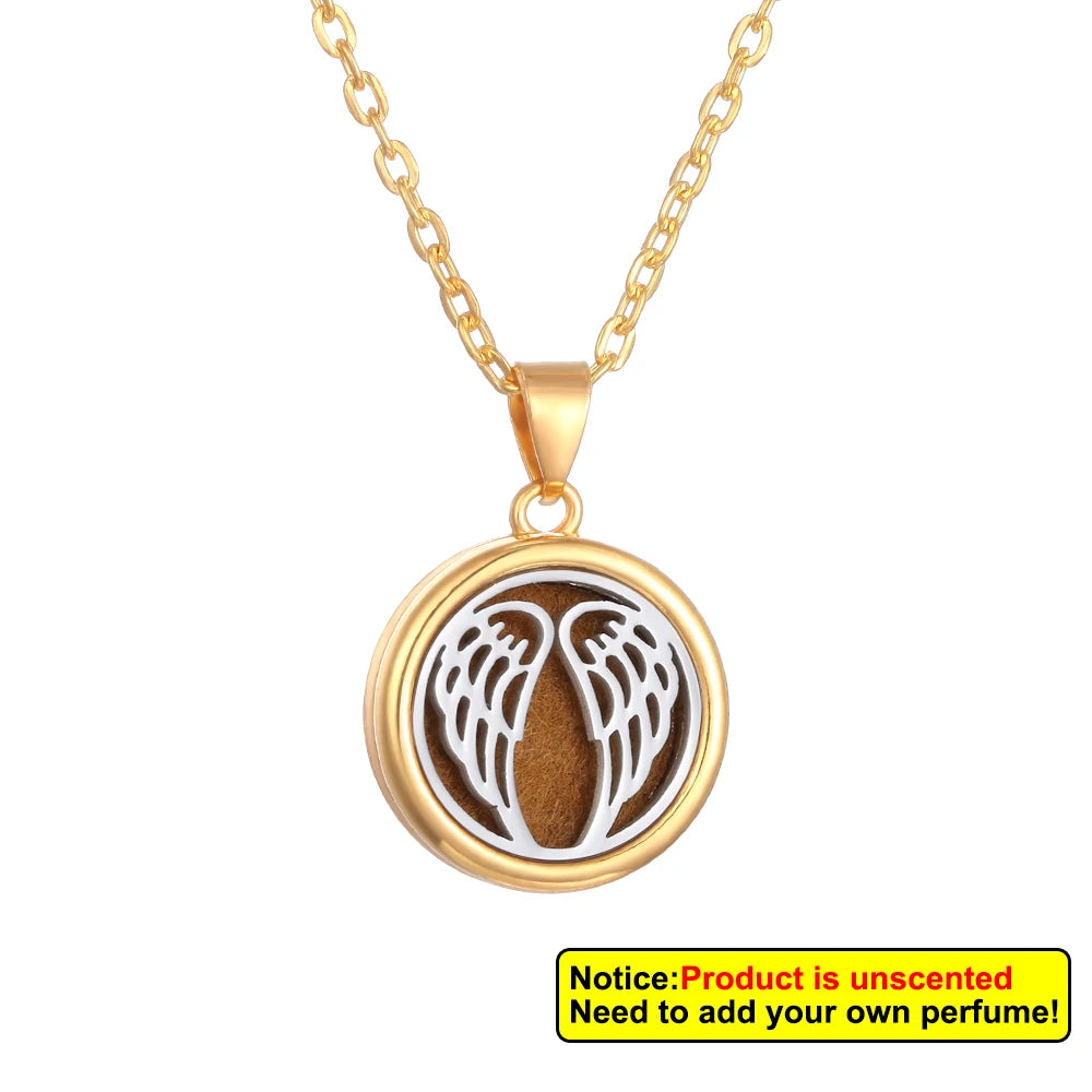 Nueva flor árbol de la vida aromaterapia difusor collar A...