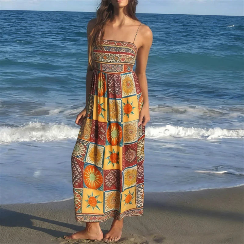 Vestido Largo de Fiesta para Mujer con Estampado Floral G...