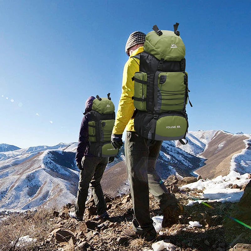 Bolsa de viaje grande de 90L, mochila para acampar, sende...