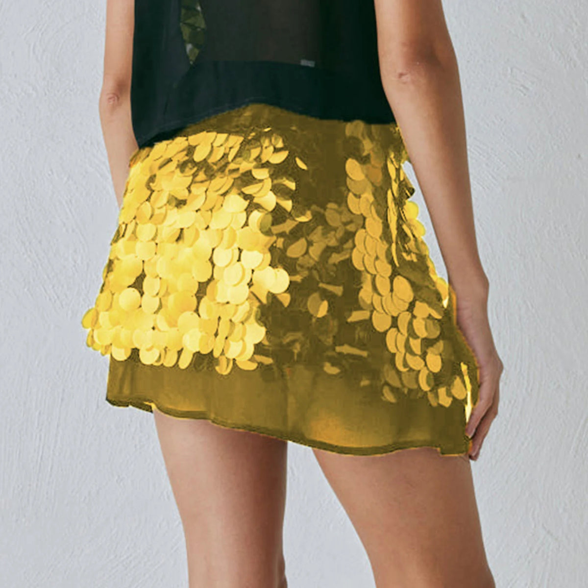 Minifalda de lentejuelas de verano para mujer, faldas láp...