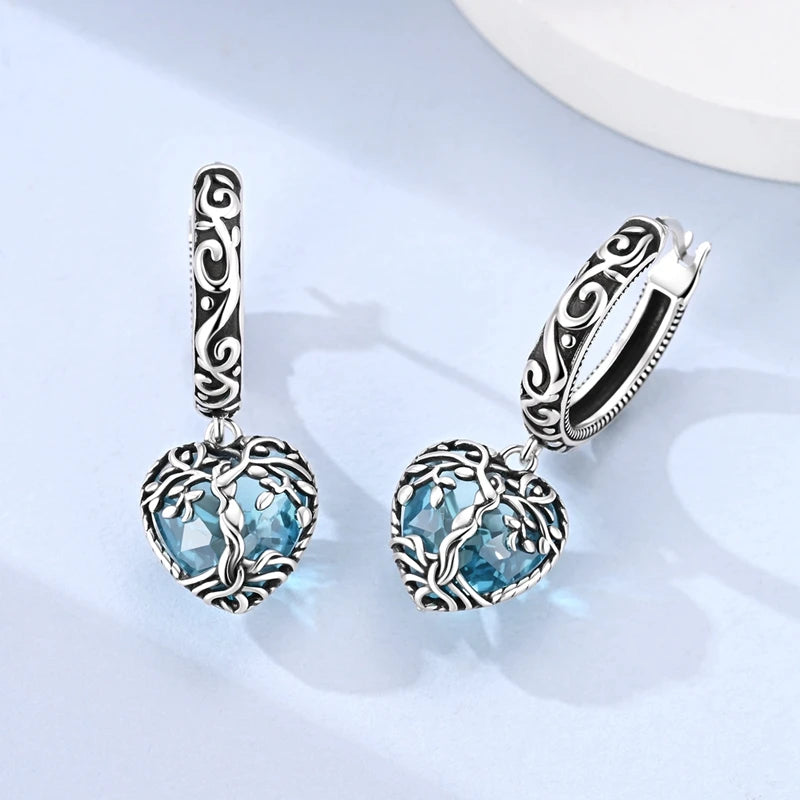 Pendientes de plata de ley 925 para mujer, pendientes col...