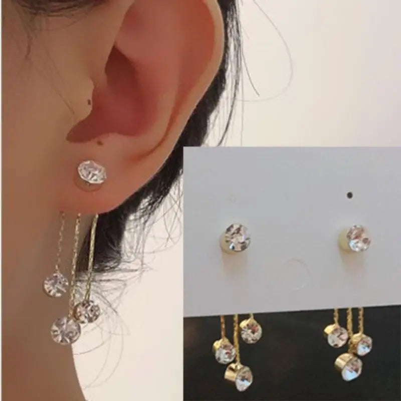 Pendientes de borla de perlas de moda coreana con aguja d...