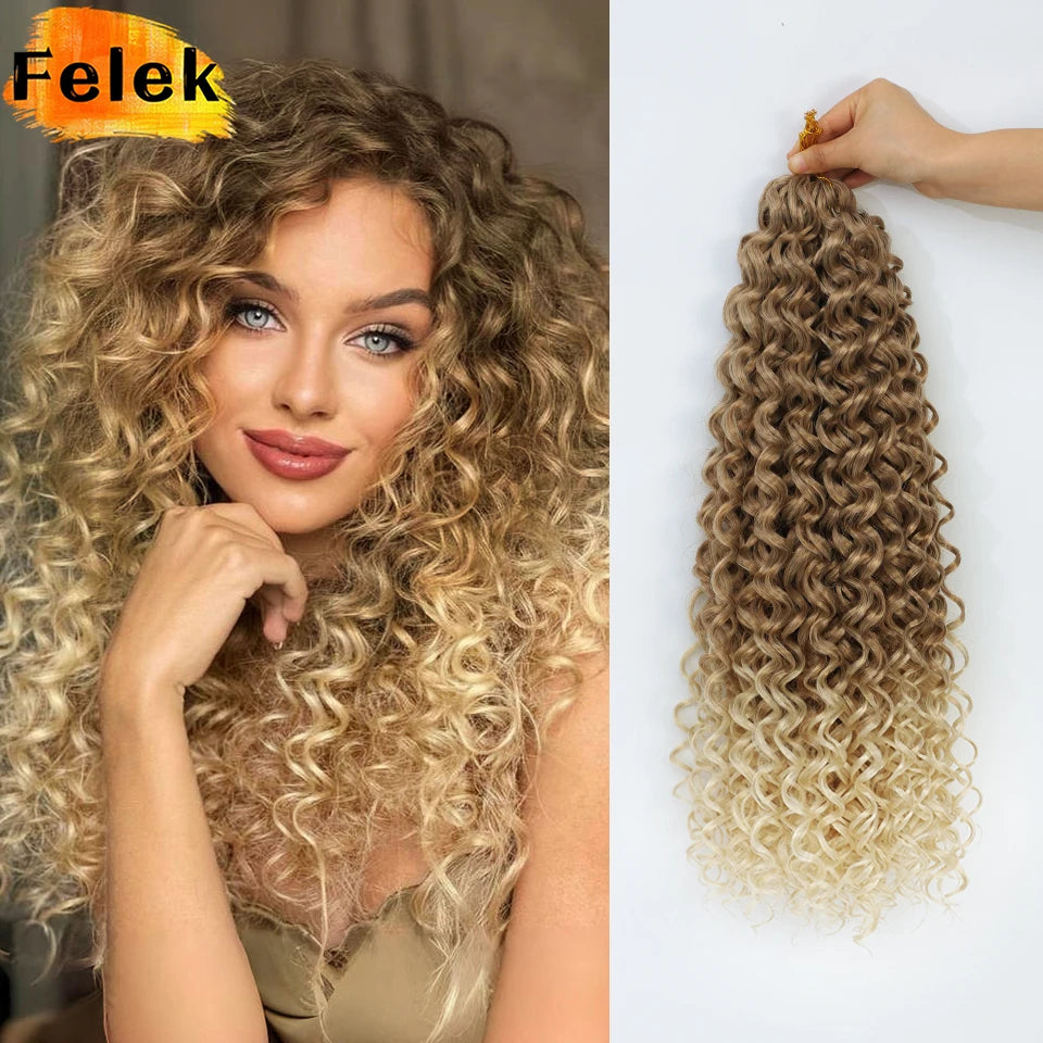 Extensiones de cabello trenzado GoGo Curl para mujer, tre...