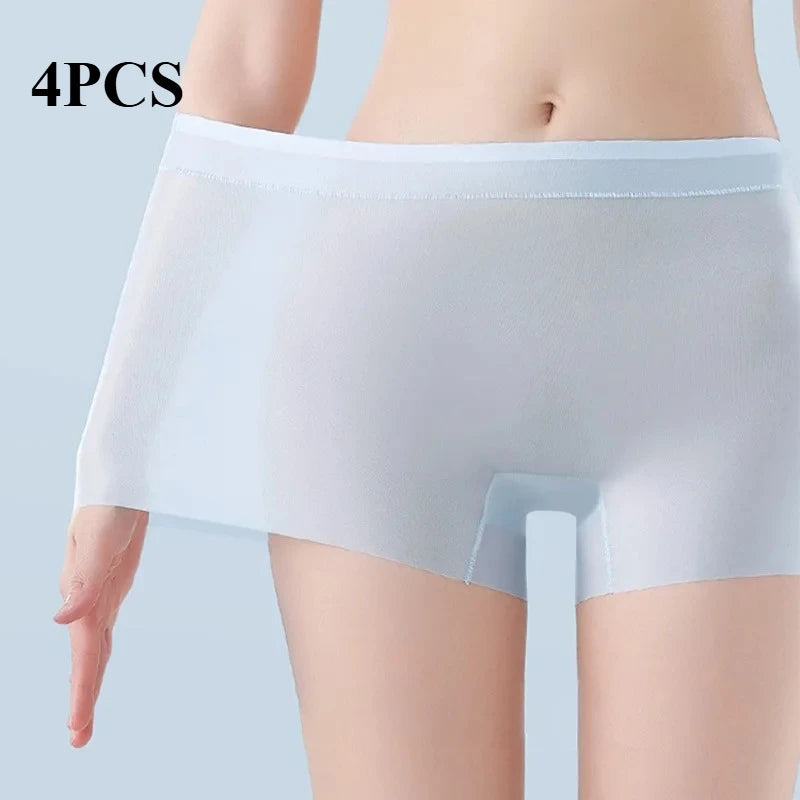 Set of four ultrafine cool silk panties for women, lightweight and comfortable, from Corporación Turística.
