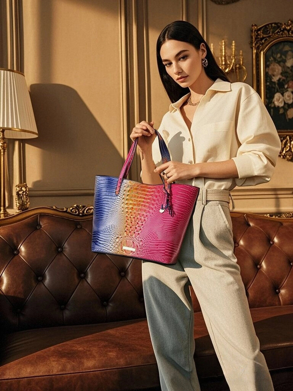 Conjunto de bolsos de mano con textura en relieve para mu...