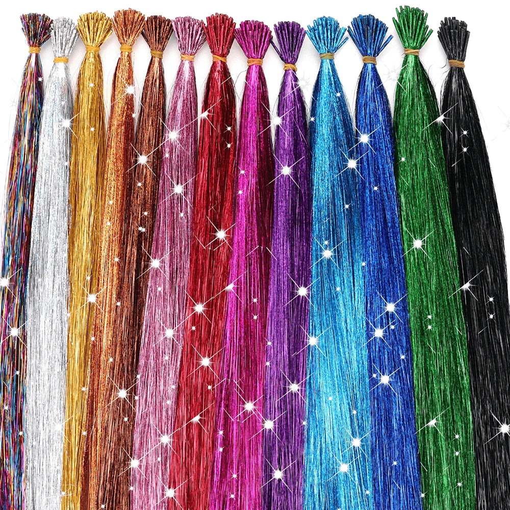 Kit de extensiones de cabello de hadas sintéticas brillan...
