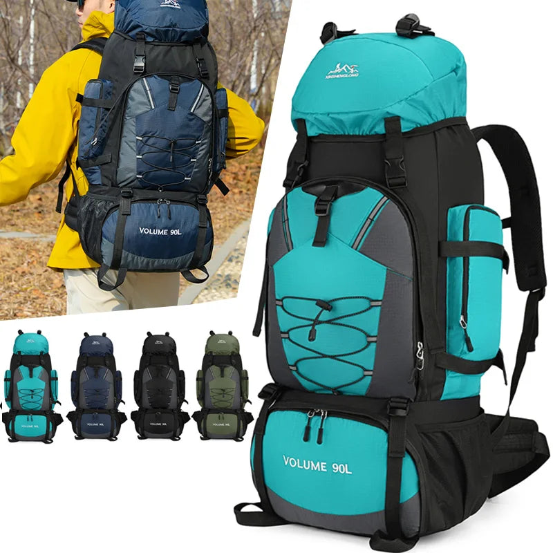 Mochila de senderismo y acampada de 90L, mochila de viaje...