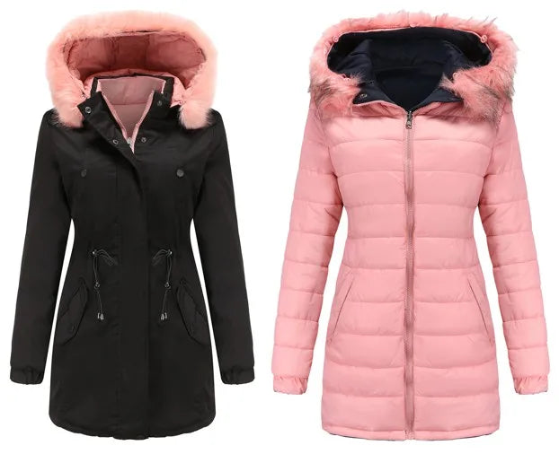 KIDCRKJ Chaqueta de invierno para mujer, de doble cara, c...