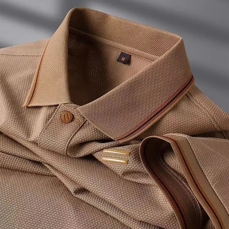 Polo de Lujo Hombre ZHUOFU Manga Corta Casual Transpirable Verano - Corporación Turística