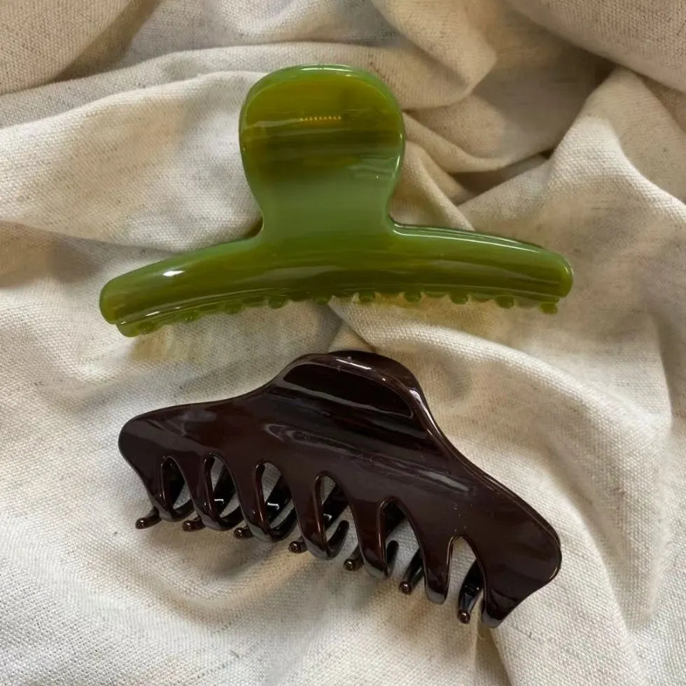 2 uds estilo francés mujer exquisita gelatina verde Arco tiburón pinza para el pelo pasadores pinza para cola de caballo sombrerería de fiesta accesorios para el cabello