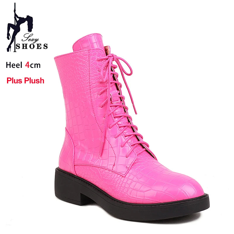 Nuevas Botas para mujer con cremallera lateral, Botas cor...