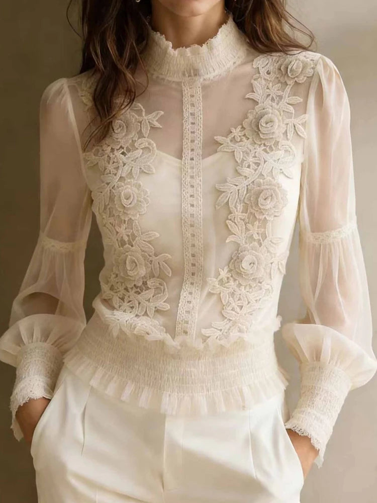 Blusa Elegante de Color Sólido para Primavera/Verano, Blu...