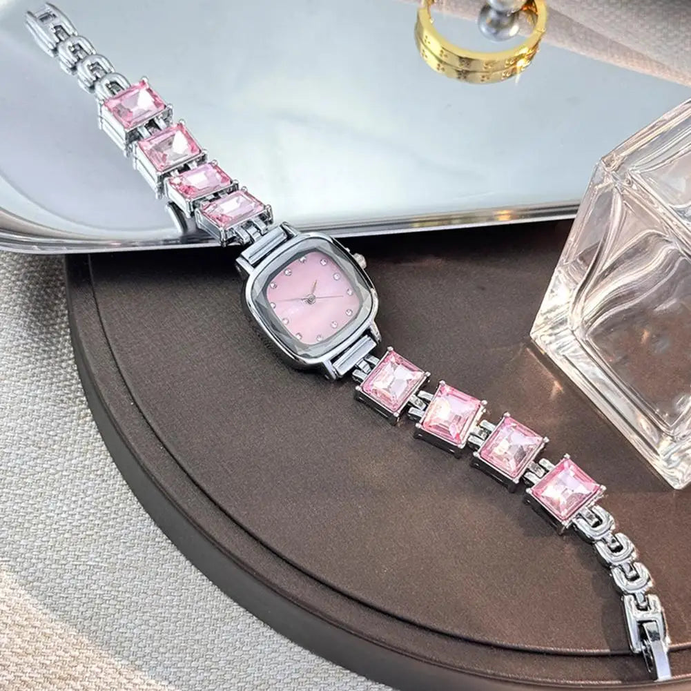 Brillante women's square dial wristwatch by Corporación Turística featuring a sleek design and polished finish.