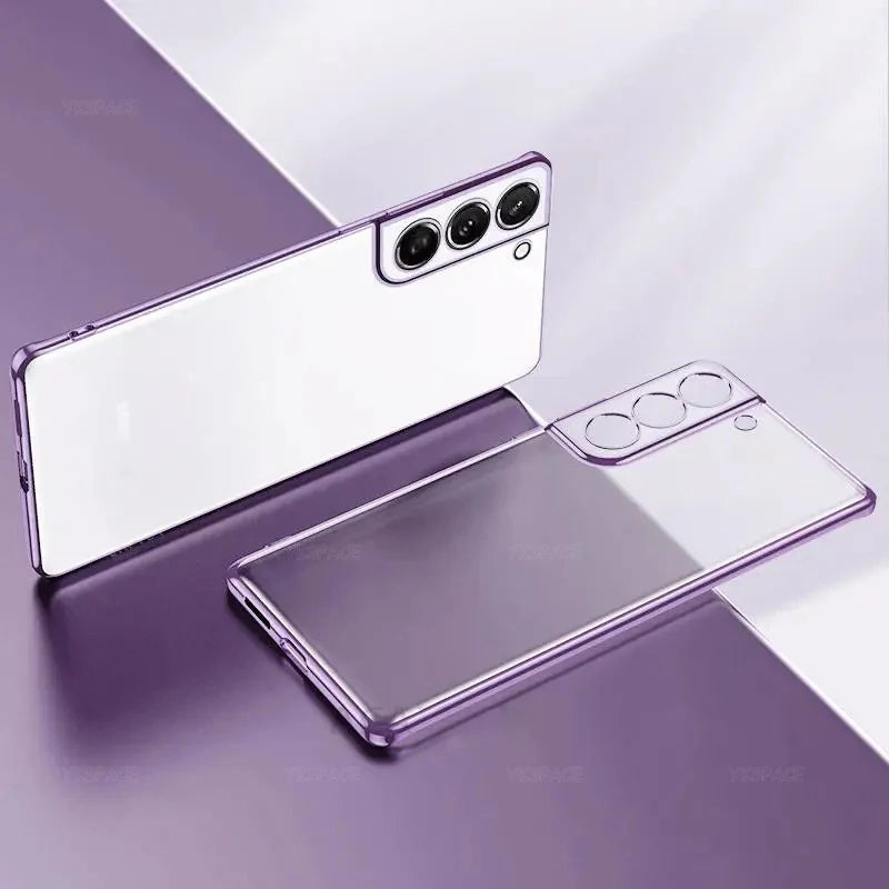 Transparent silicone phone case with protective coating, designed for Smartphones for a slim, durable fit.