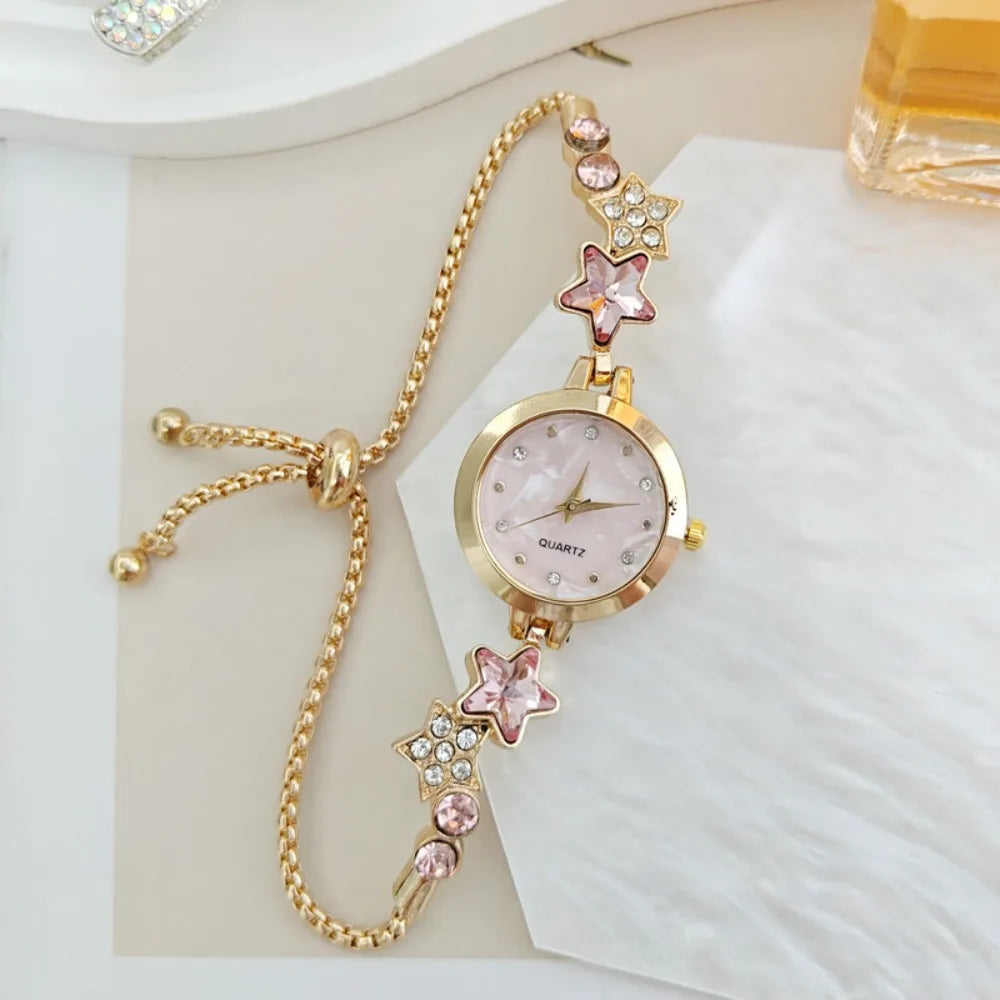 Elegante Reloj de Pulsera Ajustable con Pedrería, Reloj d...