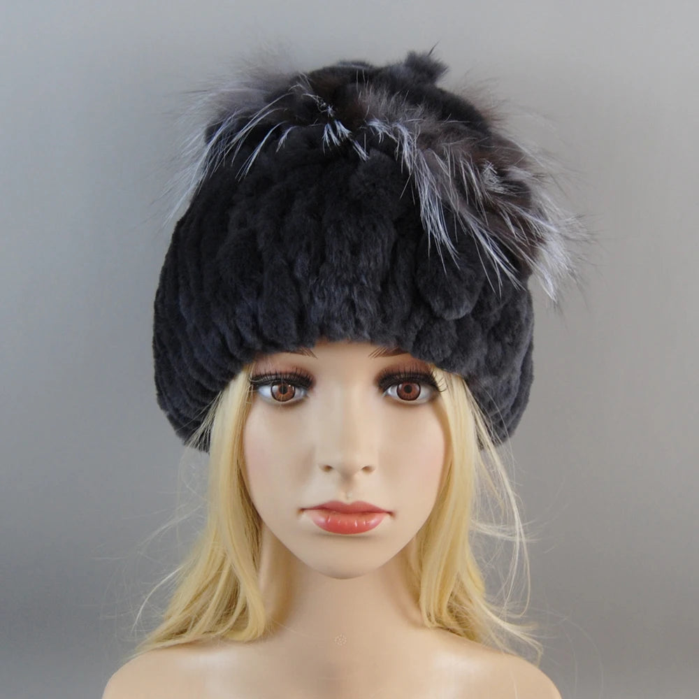 Nuevo gorro de piel de lujo para mujer para invierno, gor...