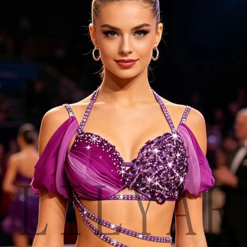 Nuevo Vestido de Práctica y Competición de Baile Latino p...